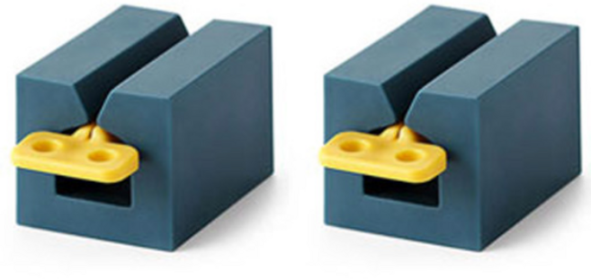 재미월드 사각 태엽 치약 튜브 짜개, 2개, 블루