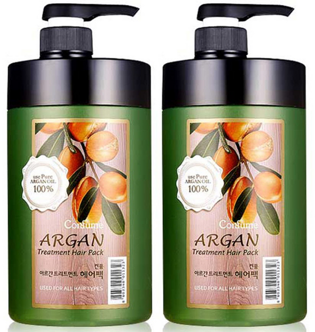 과일나라 컨퓸 아르간 트리트먼트 헤어팩, 1L, 2개