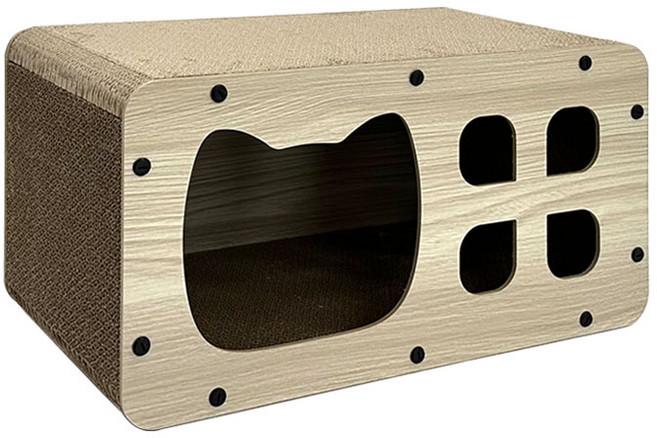 딩동펫 고양이 베리냥 스크래쳐 하우스, 혼합색상, 1개