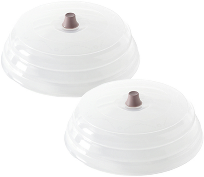 홈하우스 국산 플래티넘 실리콘 전자레인지용 뚜껑 폴딩 덮개 소+소 2종 세트, 다크핑크, 1세트