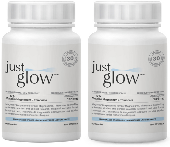 저스트글로우 마그테인 트레온산 마그네슘 L-트레오네이트 베지 캡슐, 2개, 90정