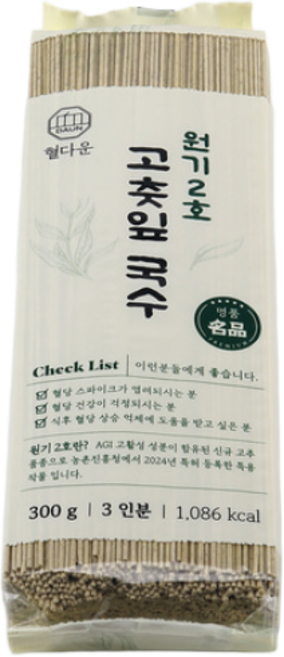 혈다운 원기2호고춧잎 국수소면 300g 3인분