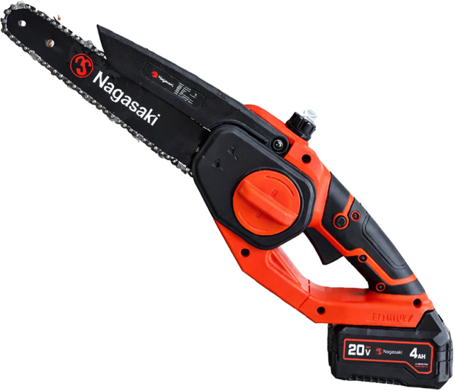 나가사키 20CM 무선 미니 충전톱 마끼다 소형 전동 체인 전기톱 4.0AH 1개 세트 NS-908, 1세트