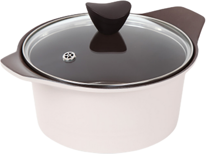 셰프라인 쵸코크림 IH 세라믹코팅 인덕션 냄비, 1개, 아이보리, 20cm