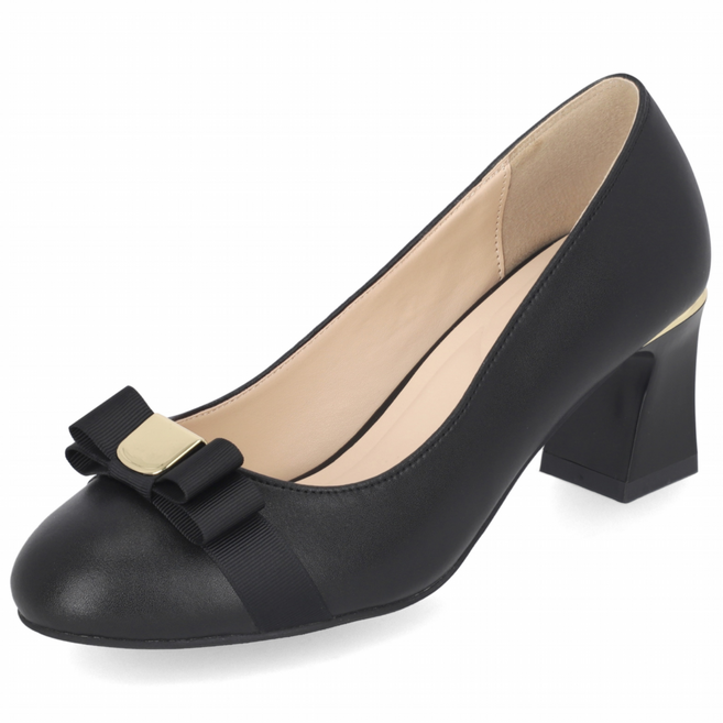 엘칸토 인텐스 여성 리본 미들힐 펌프스 6cm LCWD01I413