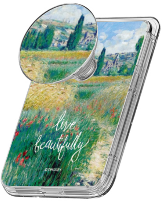 트라이코지 명화 글로시 그립 스마트톡 마그네틱 카드지갑 거치대(맥세이프 호환), 1개, 명화_005