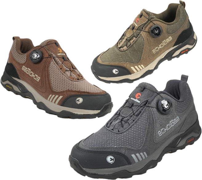 [에코로바]남성 다이얼 가죽 메쉬 일상 운동화 트레킹화 초오유 ER0133