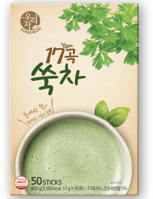 우리차 17곡쑥차, 17g, 50개입, 1개