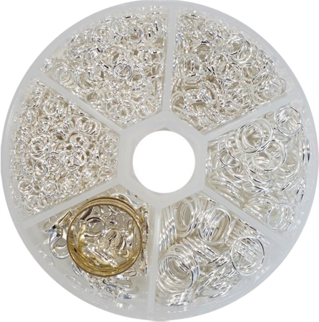 [루앤블리] 오링 5종(1000p) 랍스터고리 오링반지 세트 악세서리 부자재 세트, 1개, 라이트실버