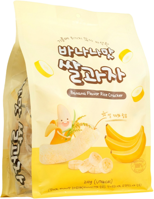 베트루 바나나맛 쌀과자 개별포장, 1개, 210g