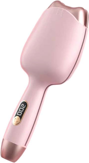 PYHO 32MM 물결펌고데기 물결웨이브 고데기 볼륨 온도조절 에그롤 라면머리 고데기, 핑크