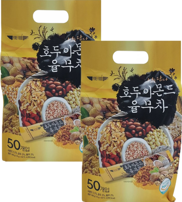 이레 호두아몬드 율무차, 18g, 50개입, 2개