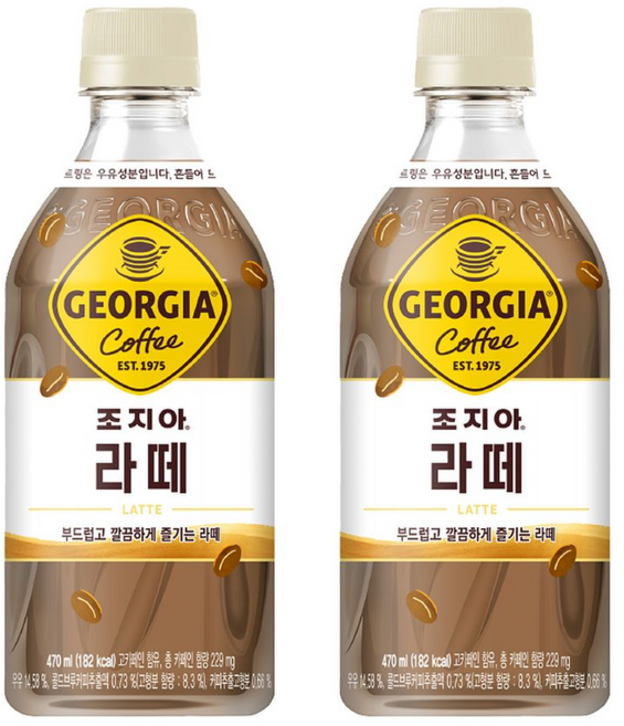 조지아 크래프트 라떼, 470ml, 12개