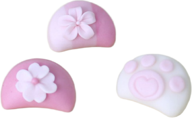 쌀이랑놀자 반달떡 만들기 DIY 세트 송편 키트 - 삼색꽃반달떡(기관) 베이직, 80g, 1개