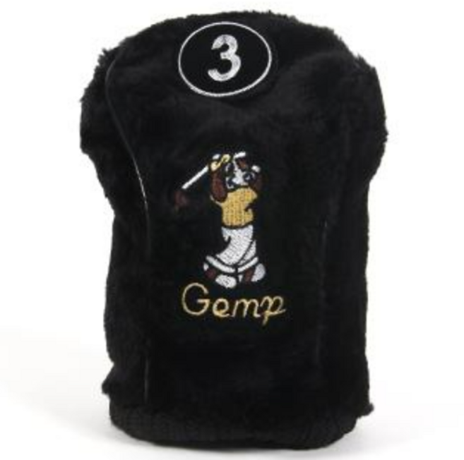 밍크 우드 커버 / 우드 카바 골프채 커버 헤드커버 헤드카바 클럽커버, BLACK, 1개