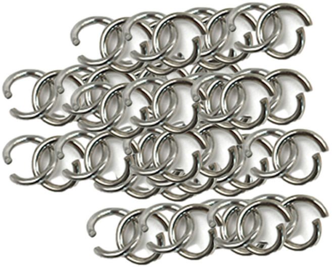 미니칼라오링 외경8mm 연결고리, 50개, 실버