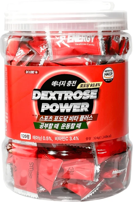 닥터스원 스포츠 포도당 비타 플러스 캔디, 324g, 1개 - 쿠팡