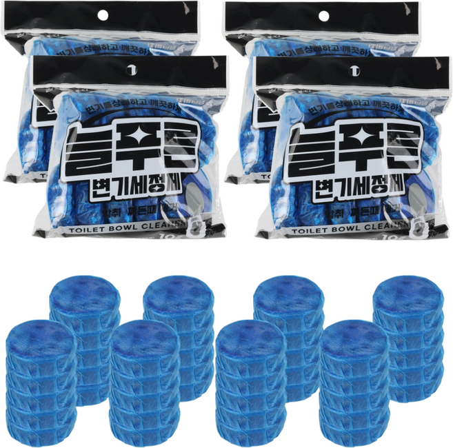 공정브릿지 늘푸른 변기 세정제, 40개, 50g