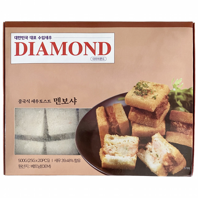 다이아몬드 멘보샤 (500gx10개) 새우토스트, 10개, 500g