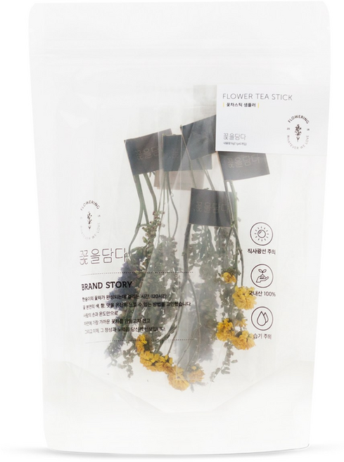 [꽃을담다]꽃차스틱 샘플러(8ea), 1개, 8개입