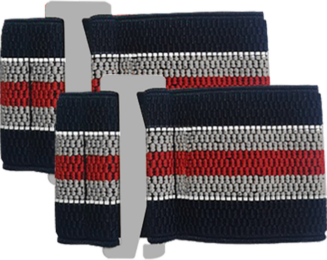 명품각반 1세트(낱개2개) 고급형 곤색 반사선적용 명품프라이드각반 슬라이딩락적용, 1개, 네이비+화이트+레드