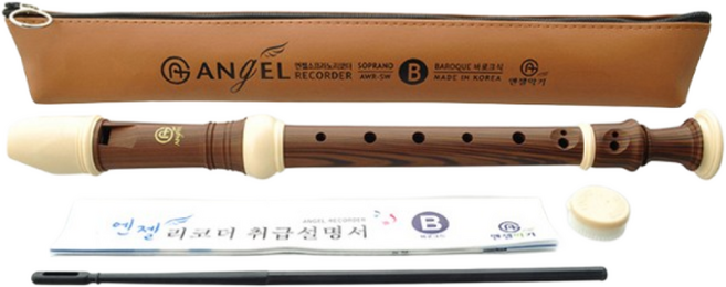 엔젤악기 소프라노리코더 우드디자인 준비물 AWR-SW, 바로크, 1개