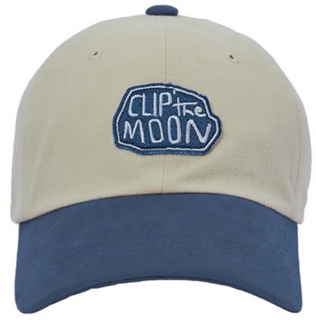 클립더문 - 락캡 투톤 블루 오버핏 볼캡