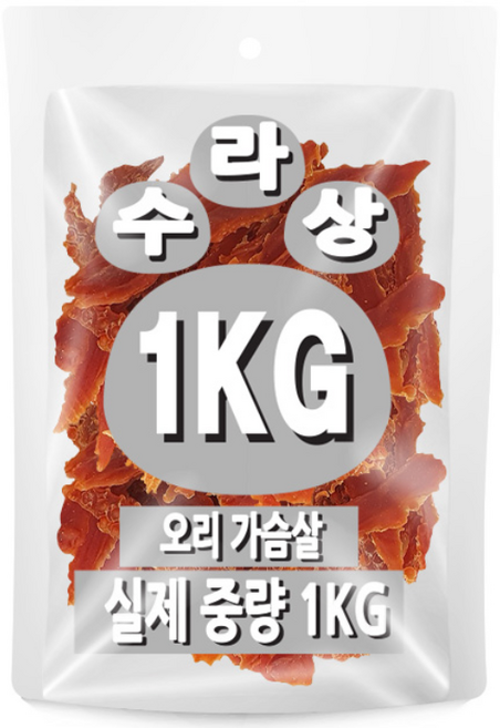 아이핏코리아 강아지 수라상 건조사사미, 오리가슴살, 1kg, 1개