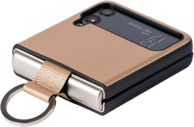 LUSTON 엣지 링 고리 갤럭시 Z플립 가죽 핸드폰케이스