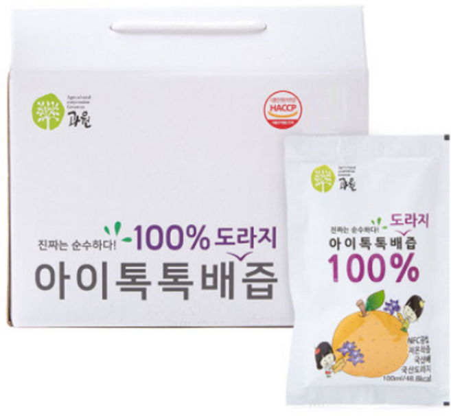 찬이네과수원 아이톡톡 배도라지즙 50p, 50개, 100ml