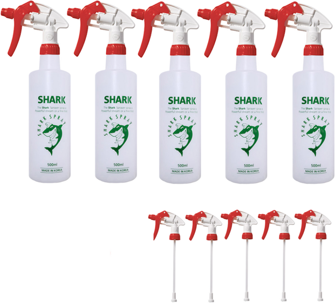 캐니언 샤크 그린 분무기 5세트+ 레드건 5개 증정 canyon 안개분사 락스 분무기