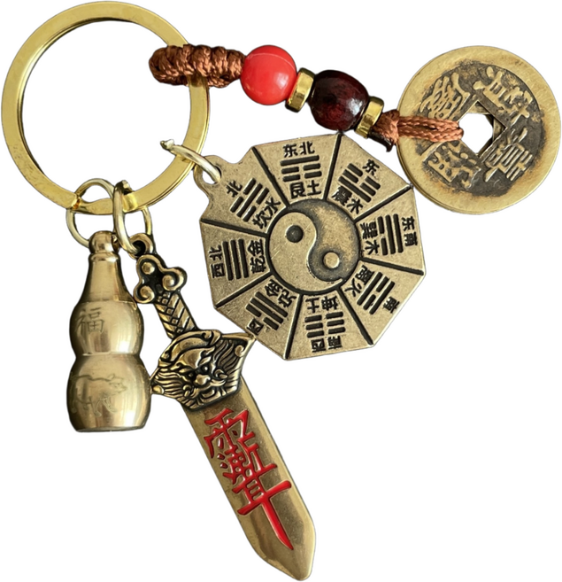 귀신 쫓는 액막이 부적 칼키링 잡귀부적, 부적키링, 1개