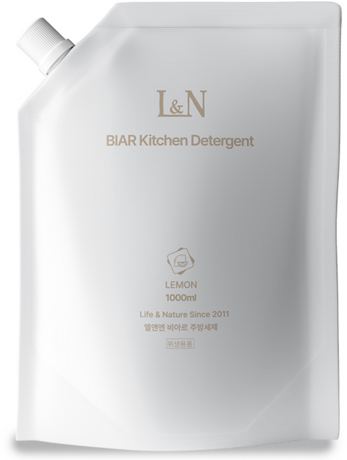 L&N 비아르 주방세제 리필, 1개, 1000ml
