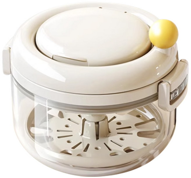 틀니케이스 틀니 세척보관함 교정기 틀니보관통 회전식 청소 내장형 거울 작은 붓, 살구색, 1개