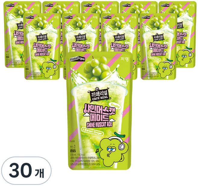 까페리얼 샤인머스캣 에이드, 230ml, 30개