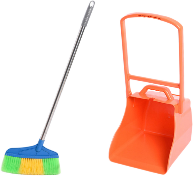 크린메이트 청소 플라스틱 빗자루 외곽 삼태기 쓰레받기 세트 물청소 베란다 실외 계단 학교, 1세트