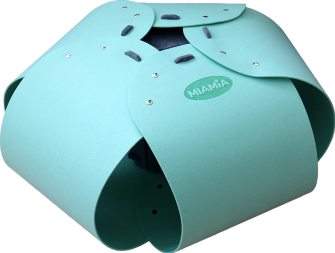 MIAMIA 플라워 고양이 터널 숨숨 집 캣 만두 장난감, 1개, 스카이 블루