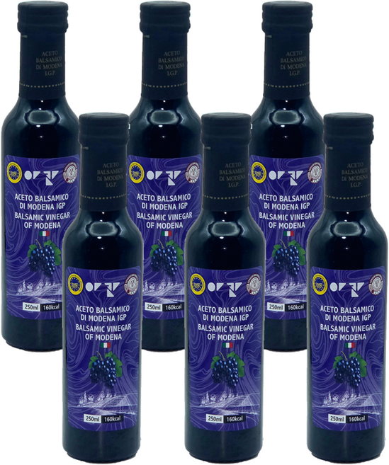 올리아베 이탈리아 모데나 IGP 발사믹 식초, 6개, 250ml