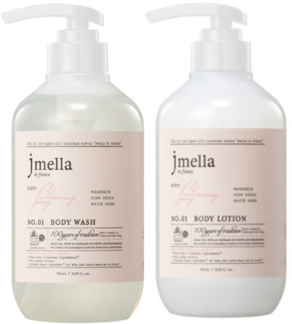 제이멜라 인 프랑스 블루밍 피오니 바디 워시 + 바디로션 500ml, 1개