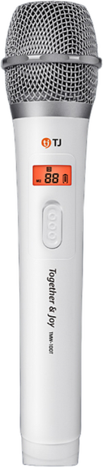 TJ 태진 티제이미디어 무선마이크 TMW100T 무선마이크단품 1개 노래방 보컬 화이트 블랙, TMW100T 무선마이크단품 화이트 1개