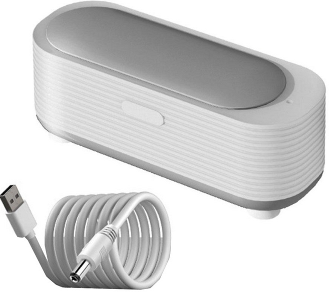 카와이 가정용 초음파 세척기 안경 렌즈 악세사리 브러쉬 면도기 세척 KC인증 완료, 화이트 그레이, 상세페이지 참조