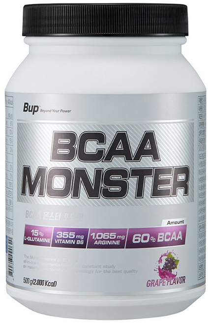 BUP BCAA몬스터 포도맛 500g, 1개
