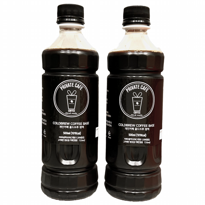 개인카페 콜드브루 원액 더치커피 500+500, 2개, 1개입, 500ml