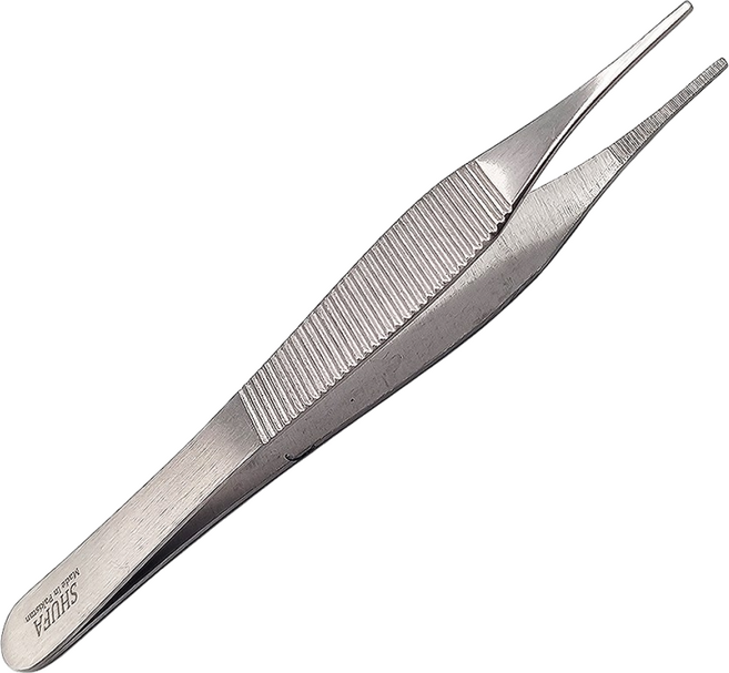 SHUFA 에디슨핀셋 12cm ( 아드슨포셉 무구형 유구형 Adson Forceps ), 1개, 2. 슈파 에디슨핀셋 무구/SH004-001-12
