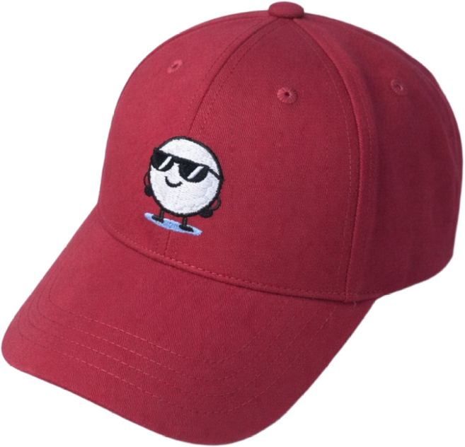 버디 캐릭터 모자, 1개, 버건디