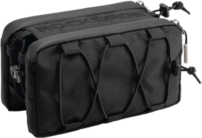 락브로스 H39 자전거 드로스트링 탑튜브백 슬림형 상단 프레임 가방, 블랙, 1개