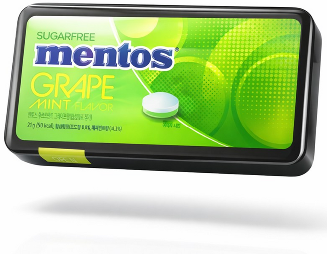 멘토스 후르트민트 그레이프향, 21g, 12개