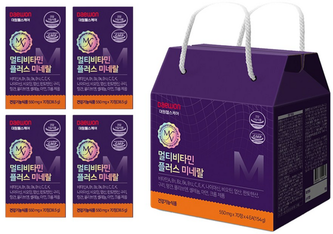 대원헬스케어 종합 멀티비타민 미네랄, 1개, 280정