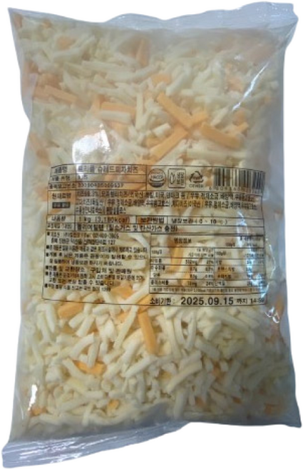 킹스코 트리플 슈레드 피자치즈 1kg 냉장 수량선택, 8개