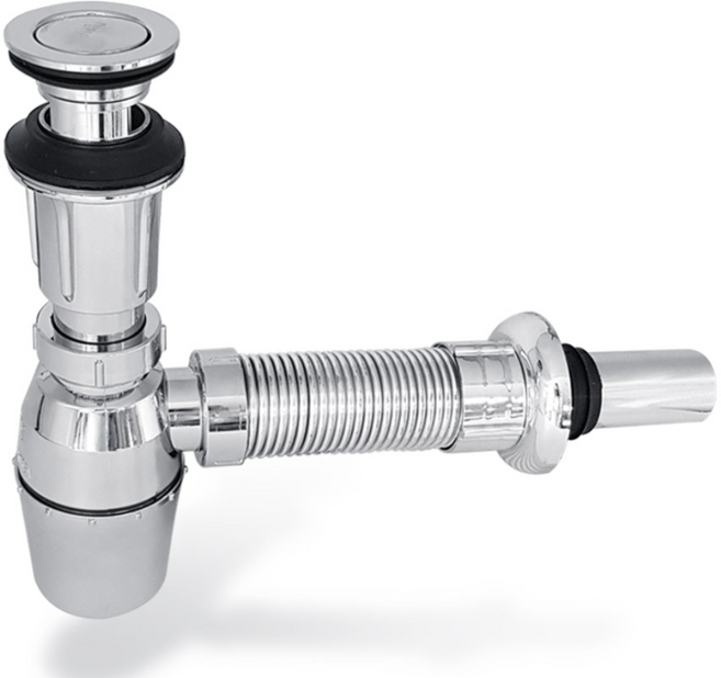 국산 벽 일체형 폽업 트랩 세면대 배관 배수관 부속품, 1개